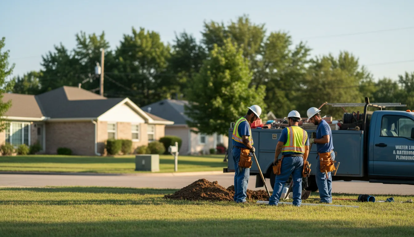 Residential water line and bathroom plumbing service in Syracuse, MO